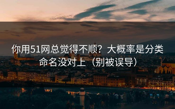 你用51网总觉得不顺?大概率是分类命名没对上(别被误导) 你用51网总觉得不顺?大概率是分类命名没对上(别被误导)